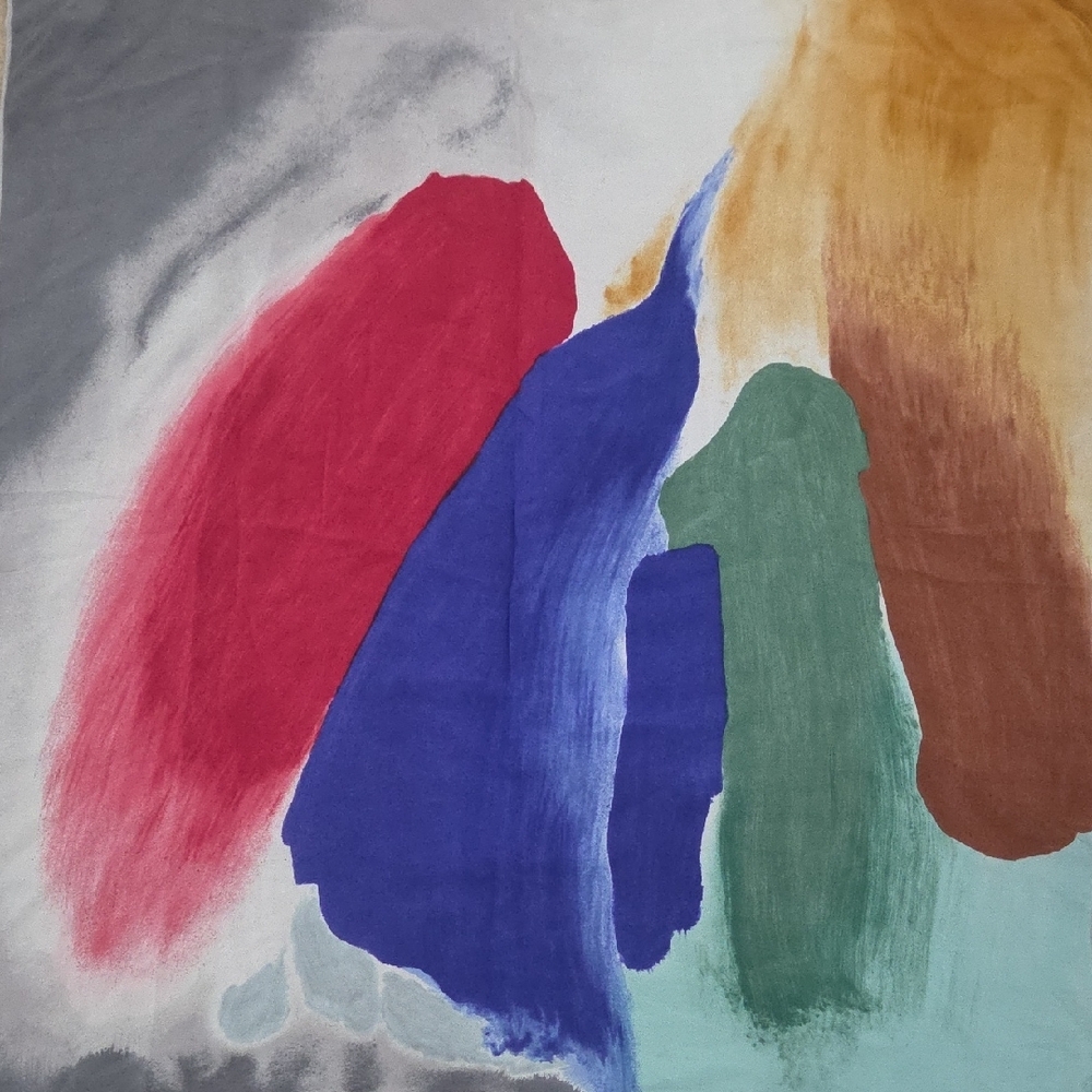 Vintage Smithsonian Friedel Dzubas Art-to-Wear Silk Scarf Lyrical Abstract (30) - Picture 5 of 6
